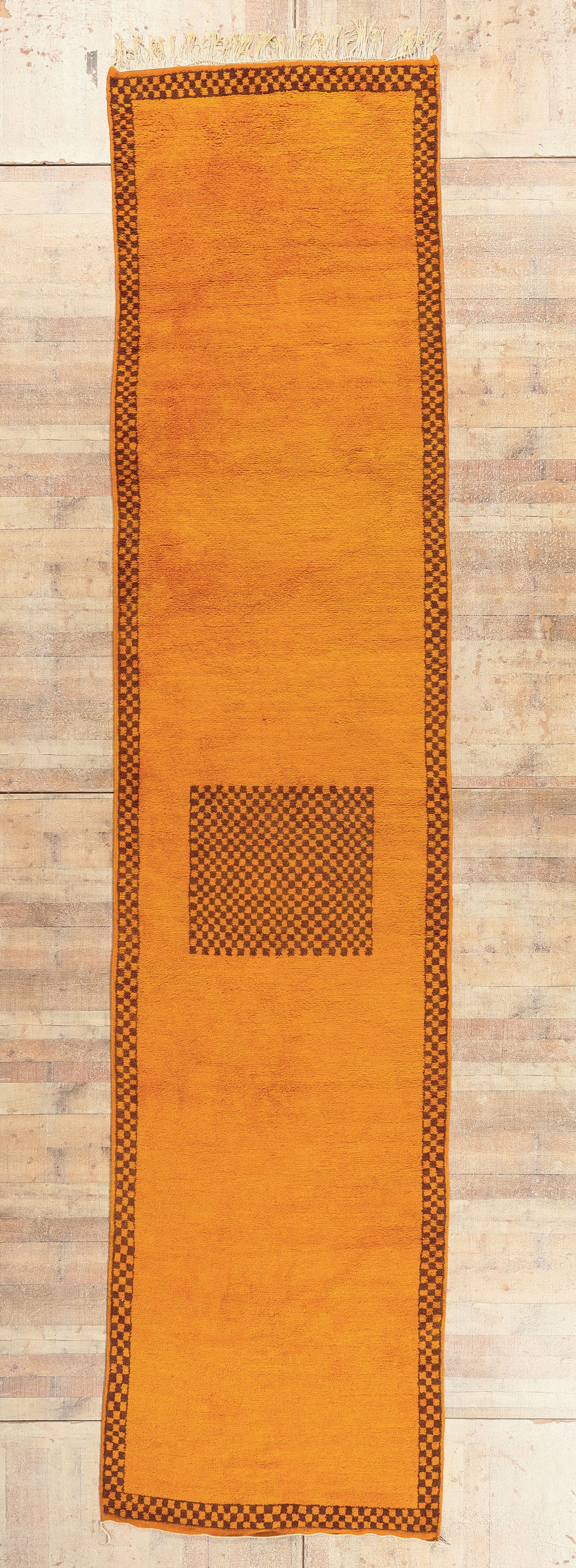 4 x 19 - Orange Vintage Taznakht Moroccan Rug - 21972
