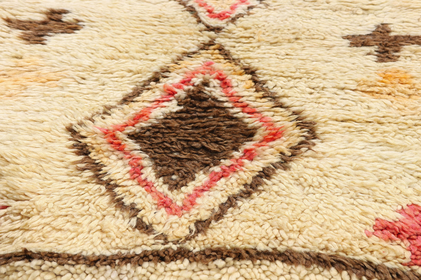 3 x 6 - Ivory Vintage Azilal Moroccan Rug - 21973