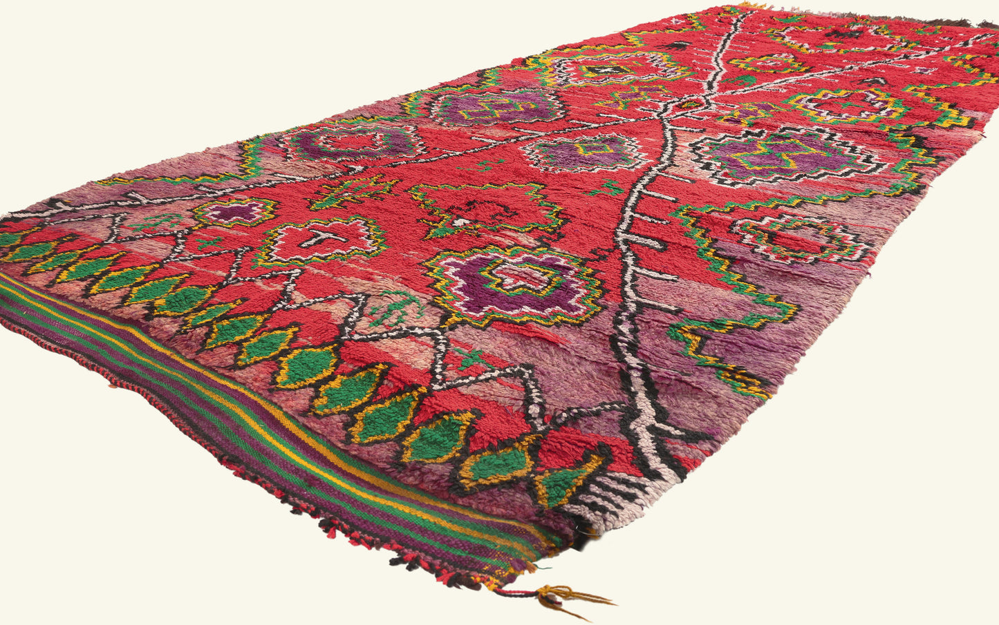 4 x 11 - Red Vintage Talsint Moroccan Rug - 21974