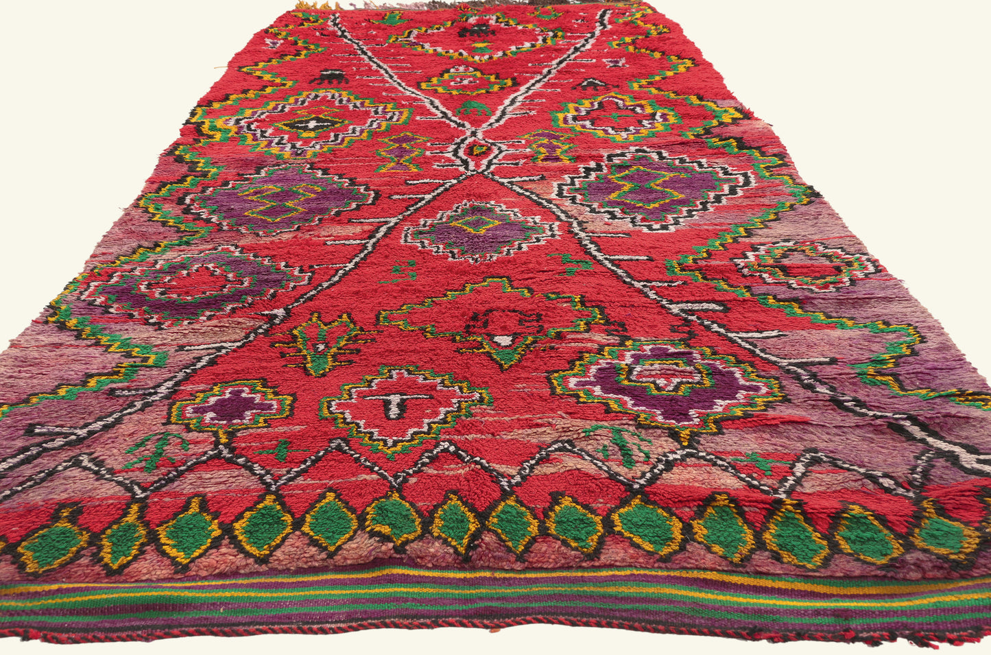 4 x 11 - Red Vintage Talsint Moroccan Rug - 21974