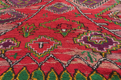 4 x 11 - Red Vintage Talsint Moroccan Rug - 21974