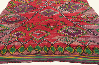 4 x 11 - Red Vintage Talsint Moroccan Rug - 21974