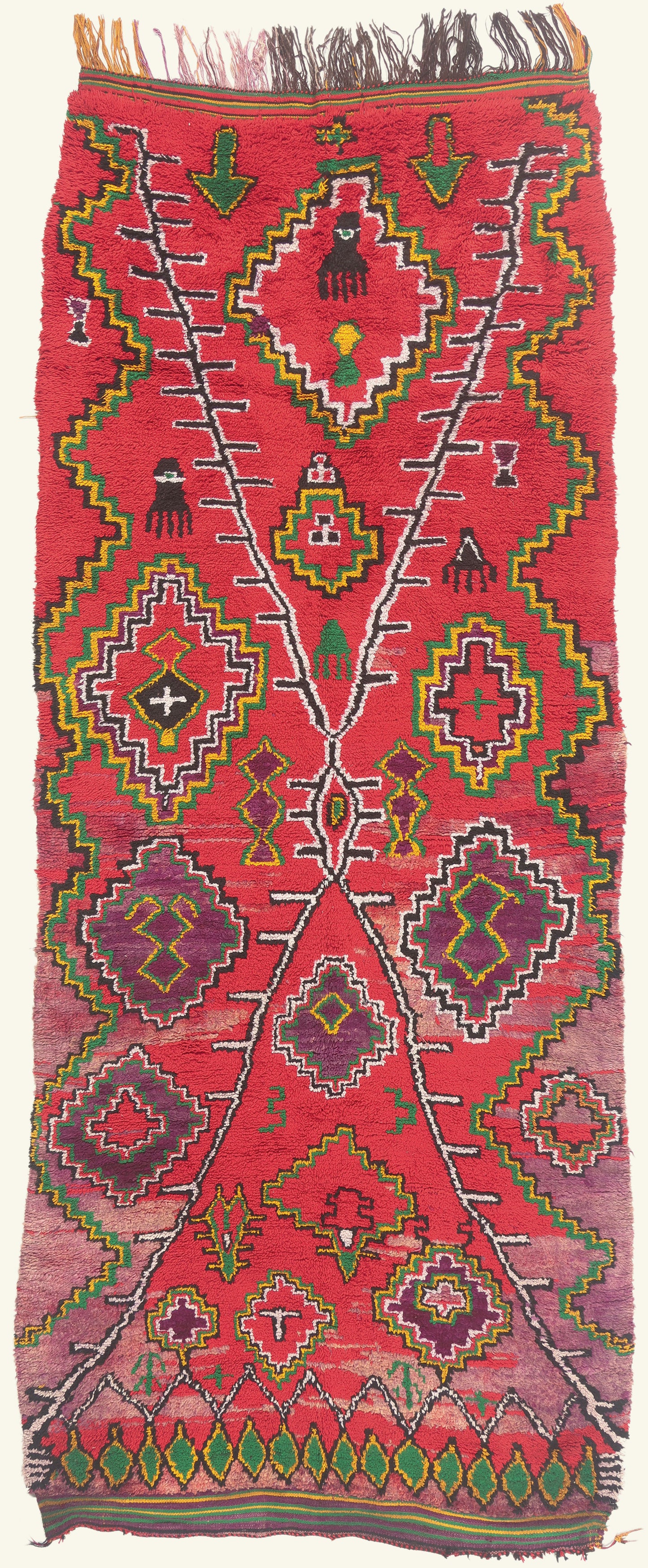 4 x 11 - Red Vintage Talsint Moroccan Rug - 21974