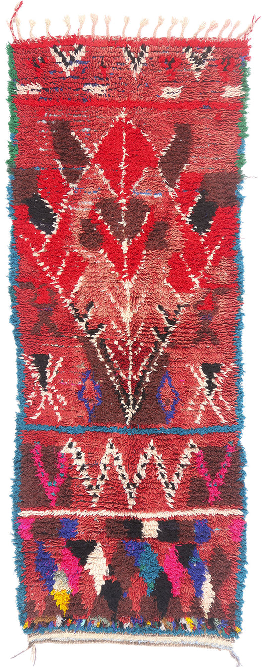 3 x 8 - Multicolor Vintage Boujad Moroccan Rug - 21975