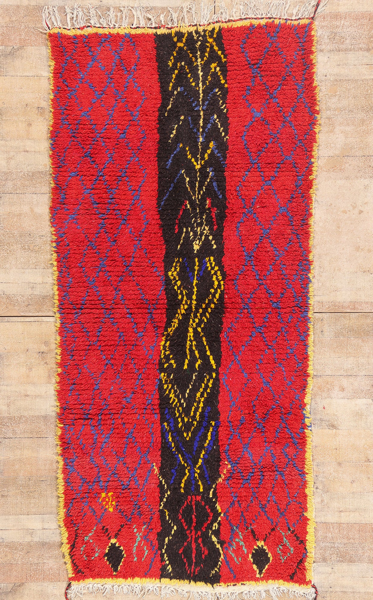 4 x 8 - Red Vintage Boujad Moroccan Rug - 21979