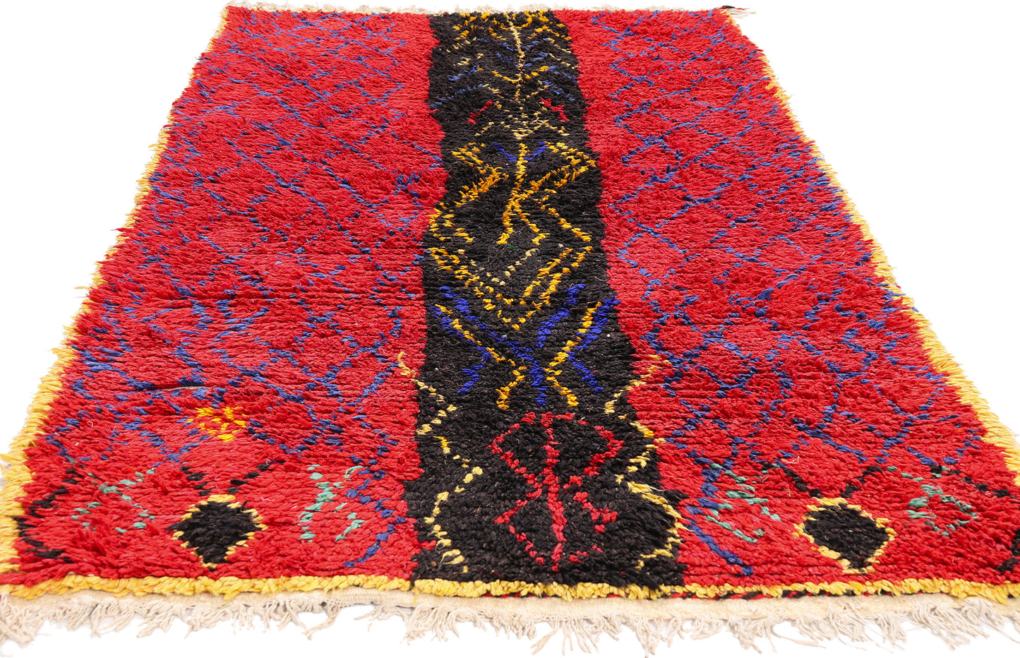 4 x 8 - Red Vintage Boujad Moroccan Rug - 21979