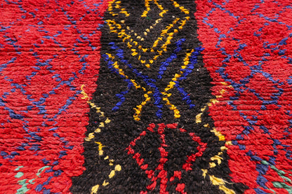 4 x 8 - Red Vintage Boujad Moroccan Rug - 21979