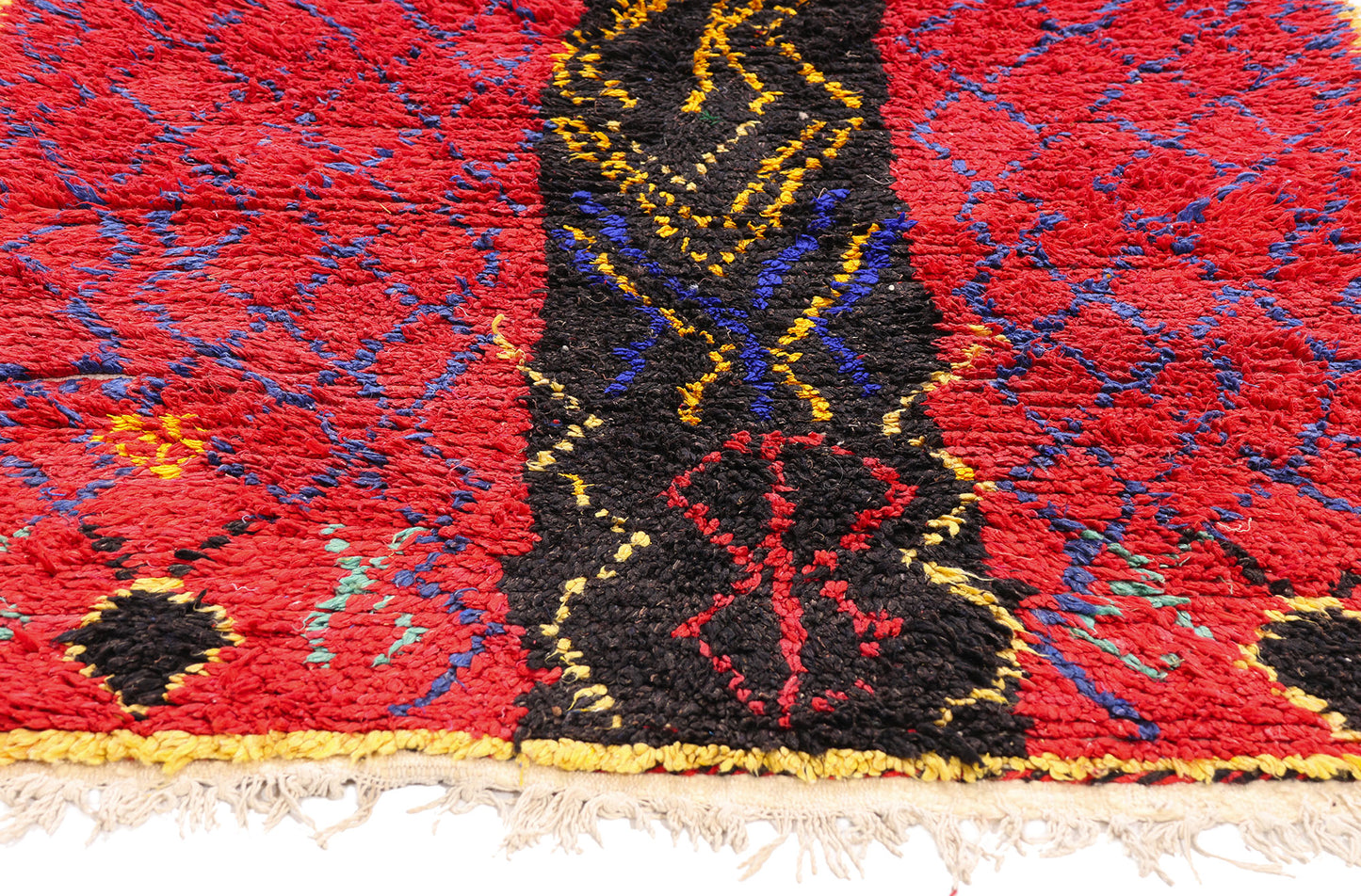 4 x 8 - Red Vintage Boujad Moroccan Rug - 21979