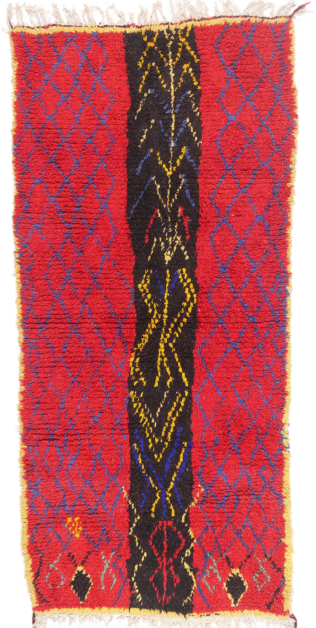 4 x 8 - Red Vintage Boujad Moroccan Rug - 21979