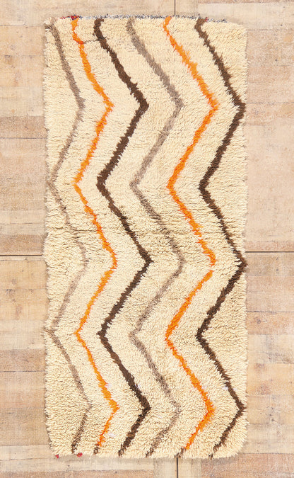 3 x 6 - Ivory Vintage Azilal Moroccan Rug - 21980