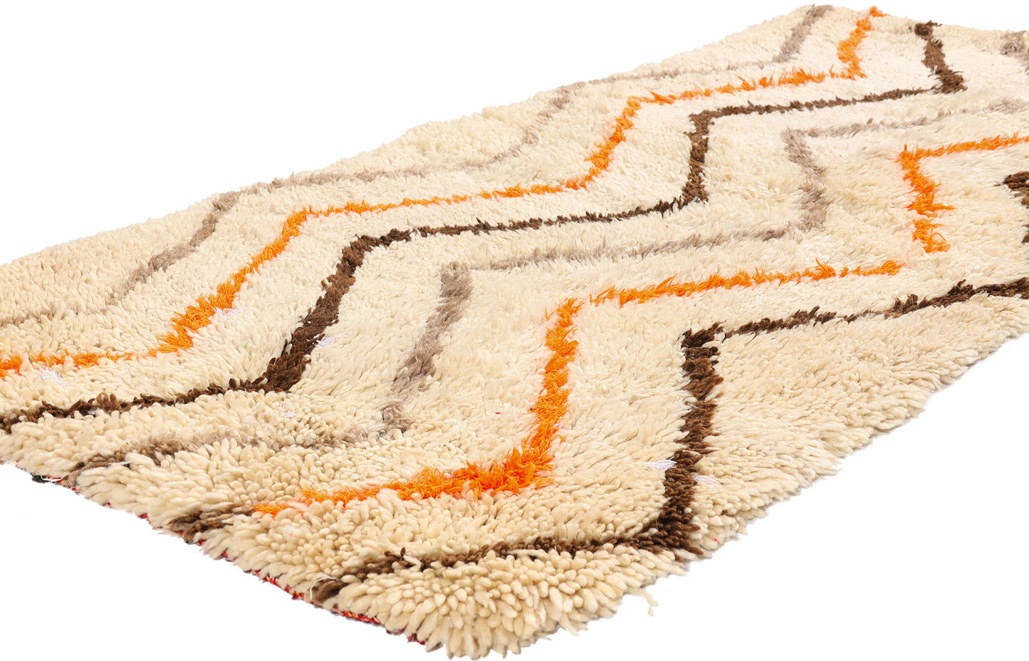 3 x 6 - Ivory Vintage Azilal Moroccan Rug - 21980