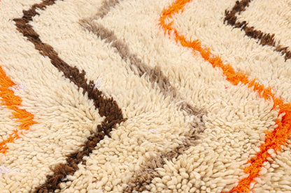 3 x 6 - Ivory Vintage Azilal Moroccan Rug - 21980