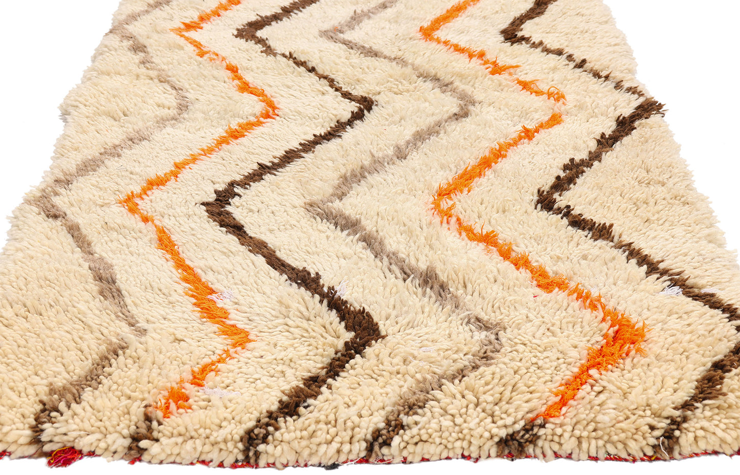 3 x 6 - Ivory Vintage Azilal Moroccan Rug - 21980