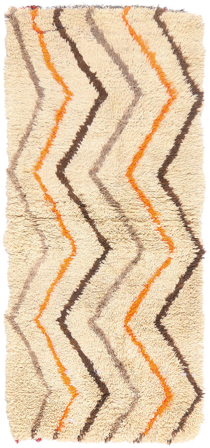 3 x 6 - Ivory Vintage Azilal Moroccan Rug - 21980