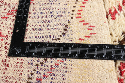 4 x 7 - Ivory Vintage Azilal Moroccan Rug - 21981