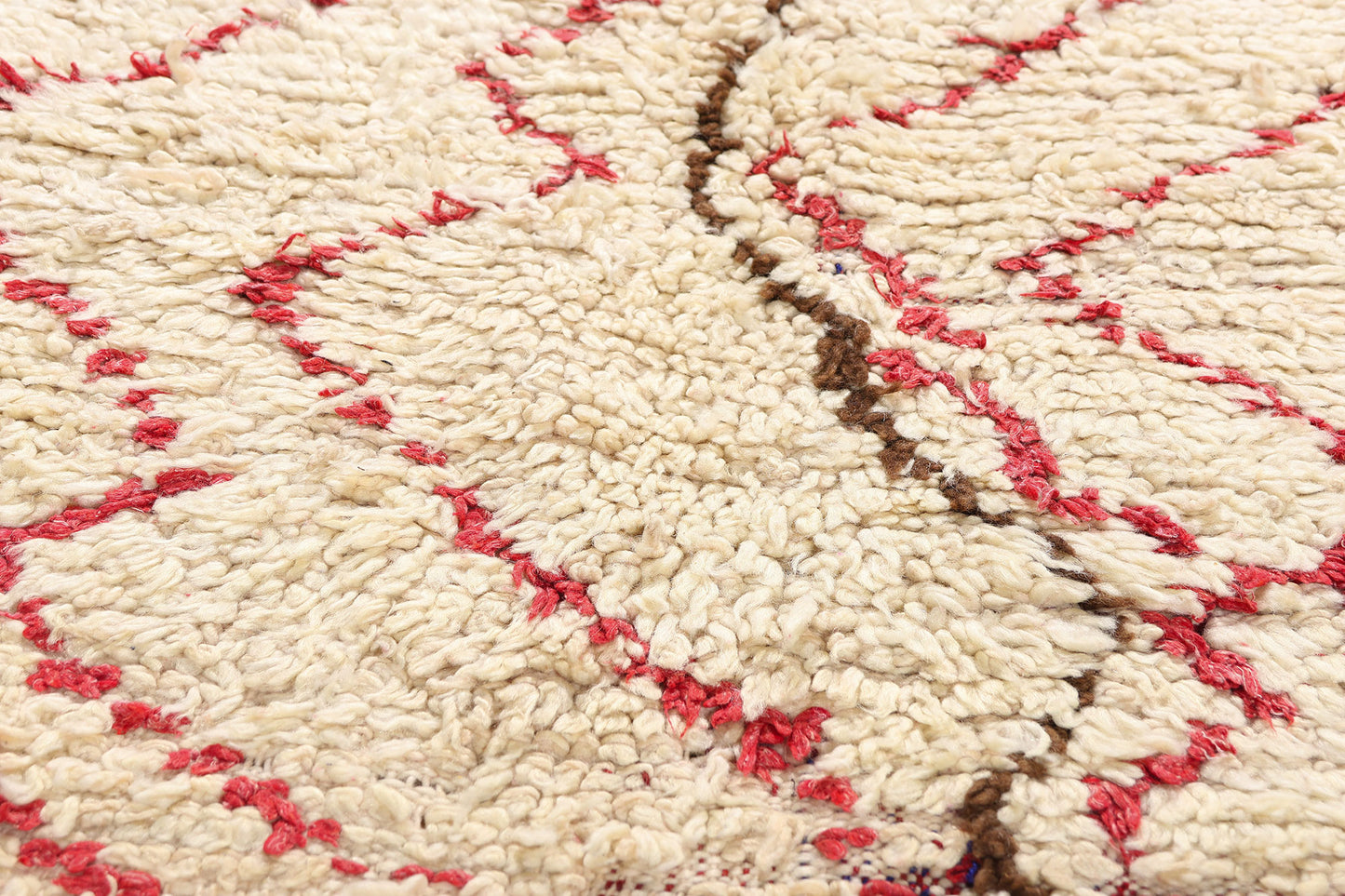 4 x 7 - Ivory Vintage Azilal Moroccan Rug - 21981