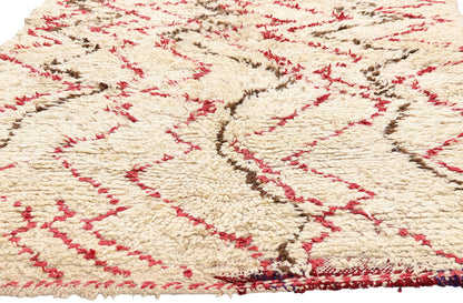 4 x 7 - Ivory Vintage Azilal Moroccan Rug - 21981