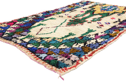 3 x 5 - Ivory Vintage Azilal Moroccan Rug - 21982