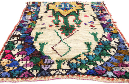 3 x 5 - Ivory Vintage Azilal Moroccan Rug - 21982
