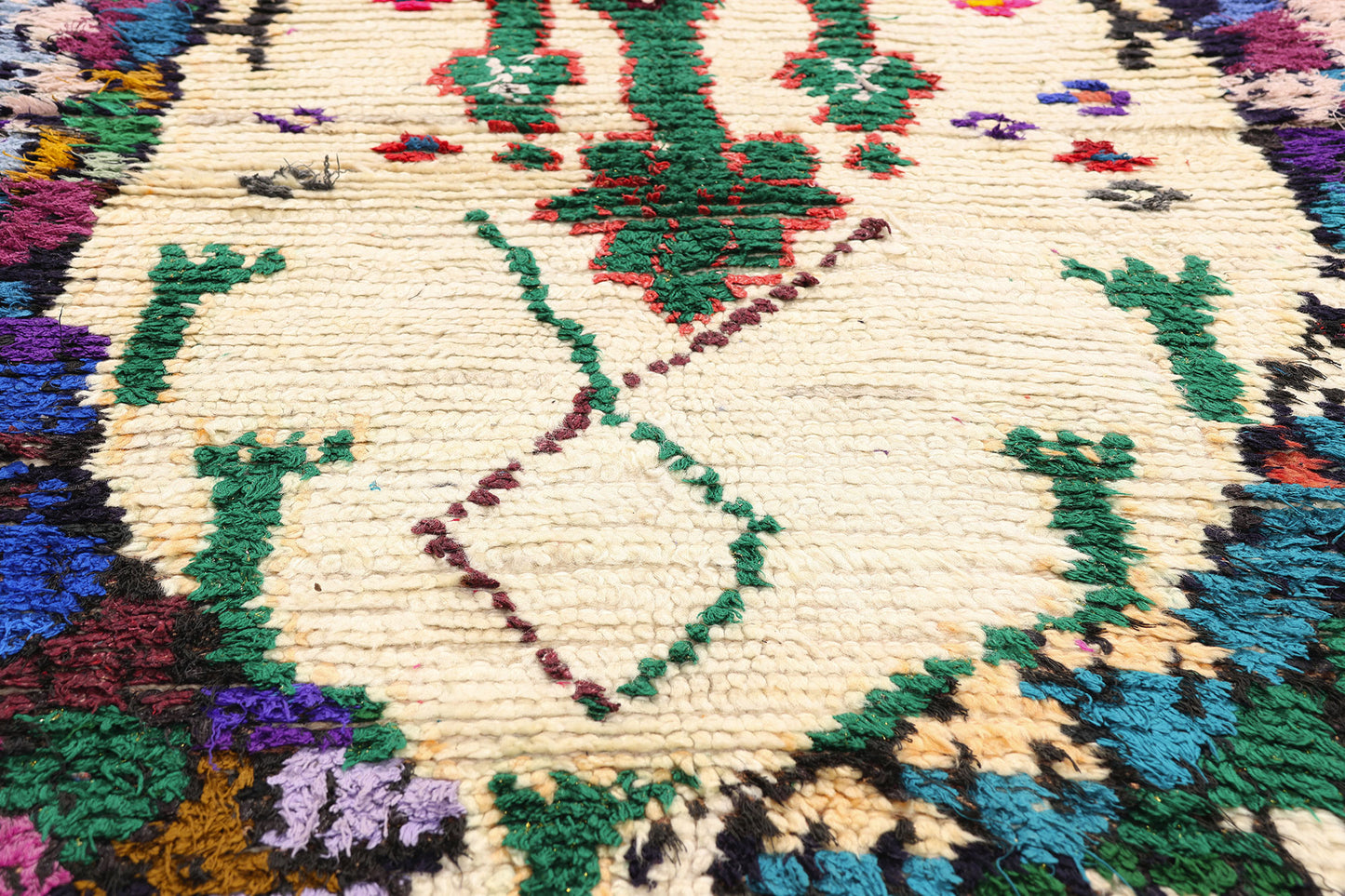 3 x 5 - Ivory Vintage Azilal Moroccan Rug - 21982
