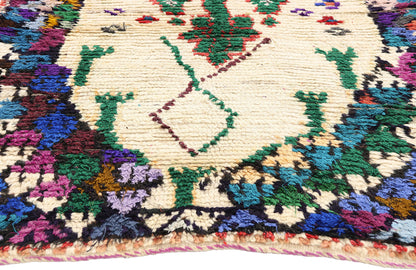 3 x 5 - Ivory Vintage Azilal Moroccan Rug - 21982