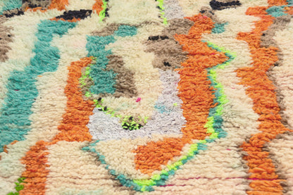3 x 8 - Ivory Vintage Azilal Moroccan Rug - 21984