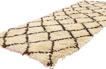 3 x 6 - Ivory Vintage Azilal Moroccan Rug - 21986