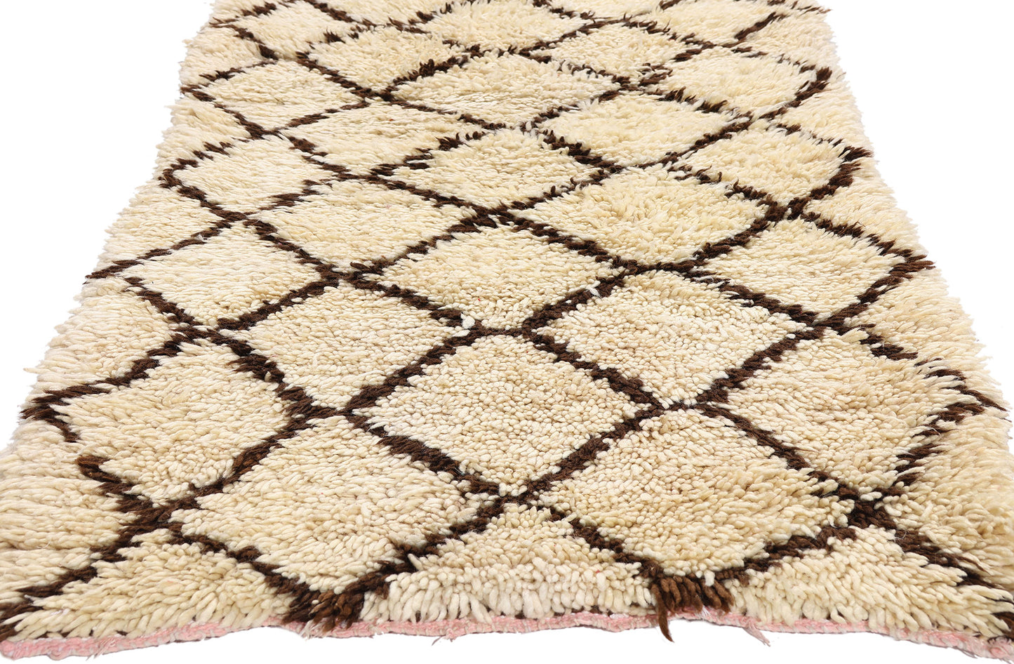 3 x 6 - Ivory Vintage Azilal Moroccan Rug - 21986