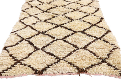 3 x 6 - Ivory Vintage Azilal Moroccan Rug - 21986