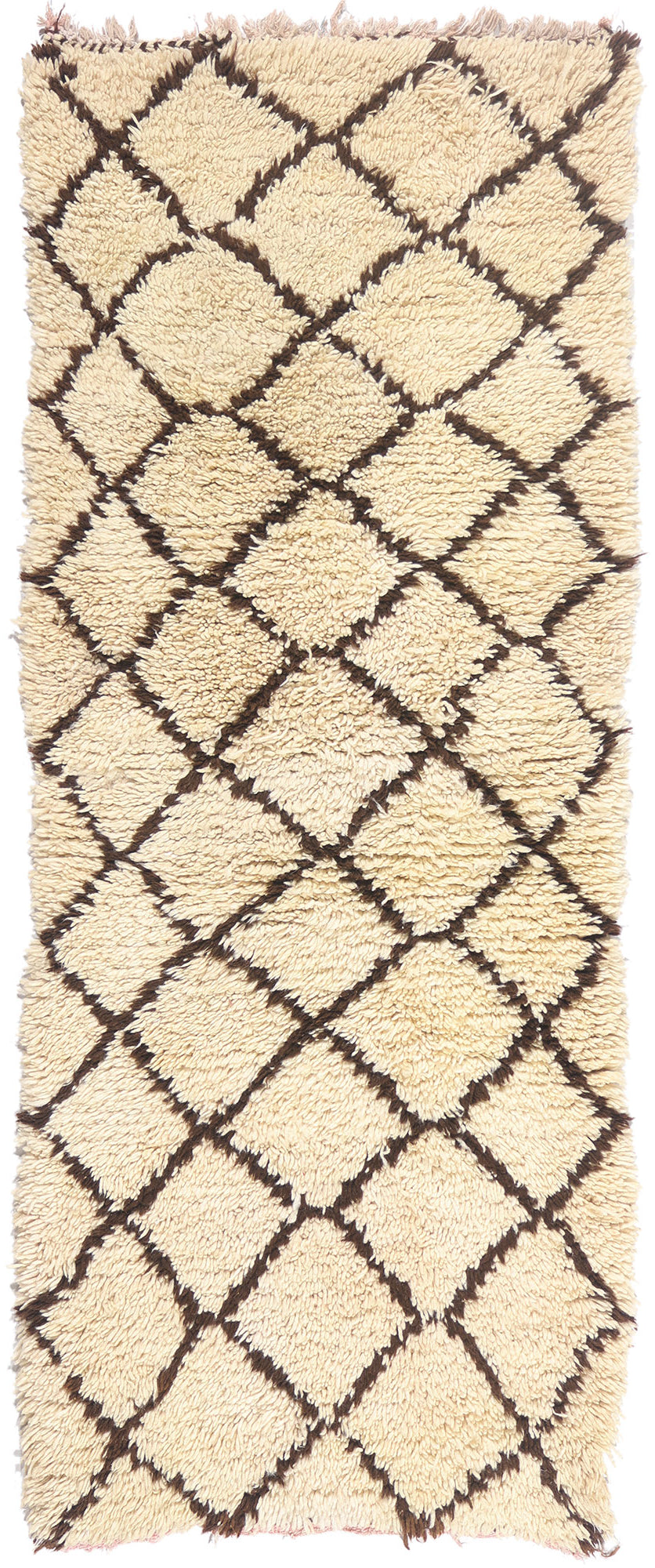 3 x 6 - Ivory Vintage Azilal Moroccan Rug - 21986