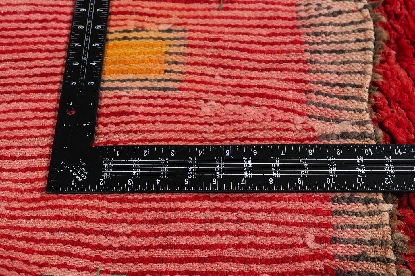 3 x 7 - Red Vintage Boujad Moroccan Rug - 21987