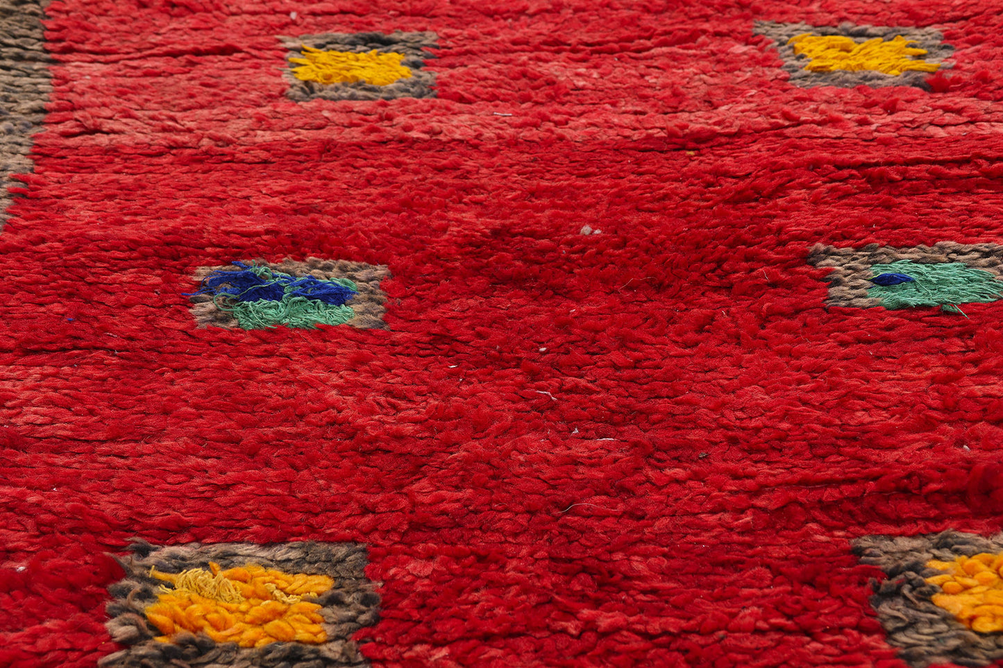 3 x 7 - Red Vintage Boujad Moroccan Rug - 21987