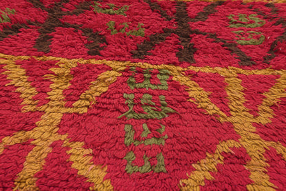 4 x 6 - Red Vintage Boujad Moroccan Rug - 21988