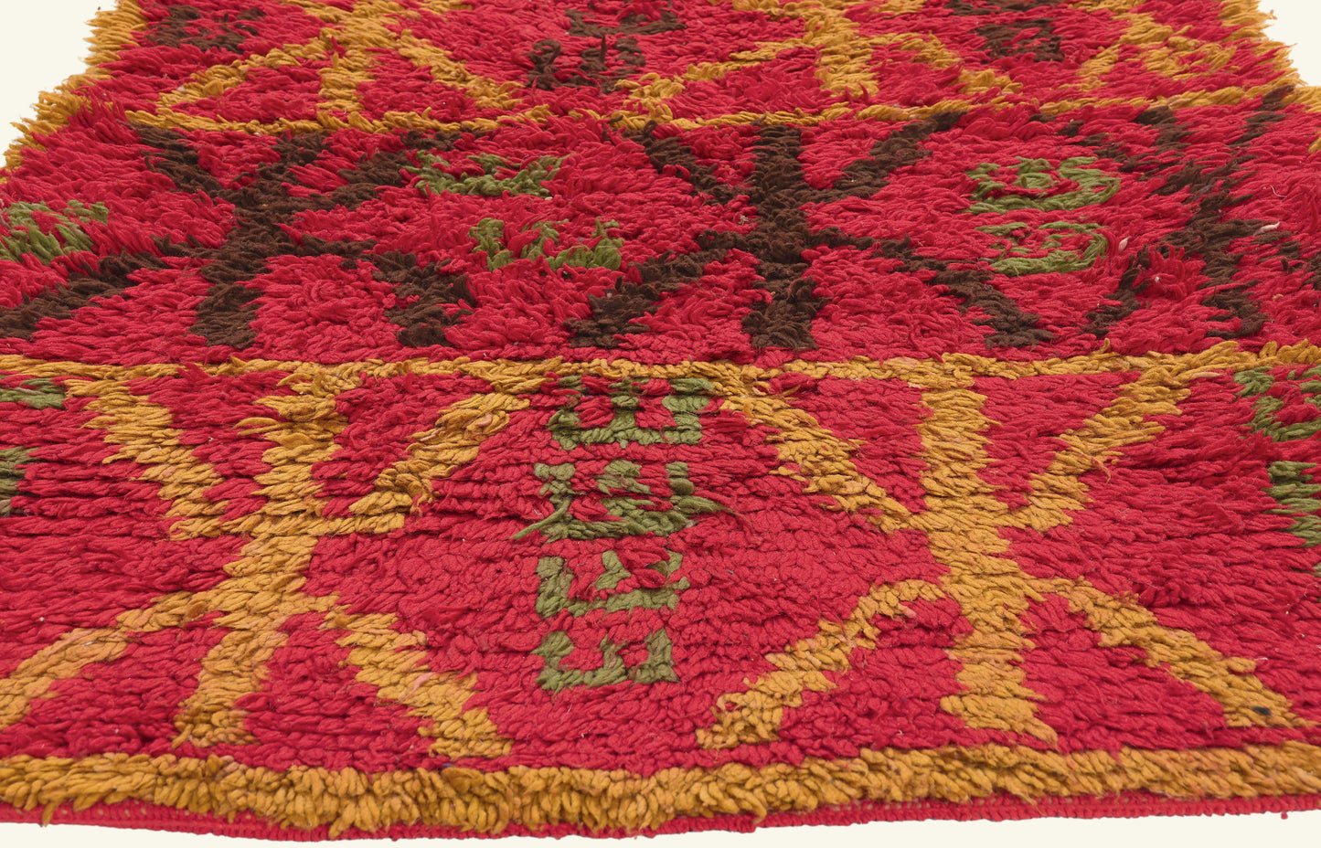 4 x 6 - Red Vintage Boujad Moroccan Rug - 21988