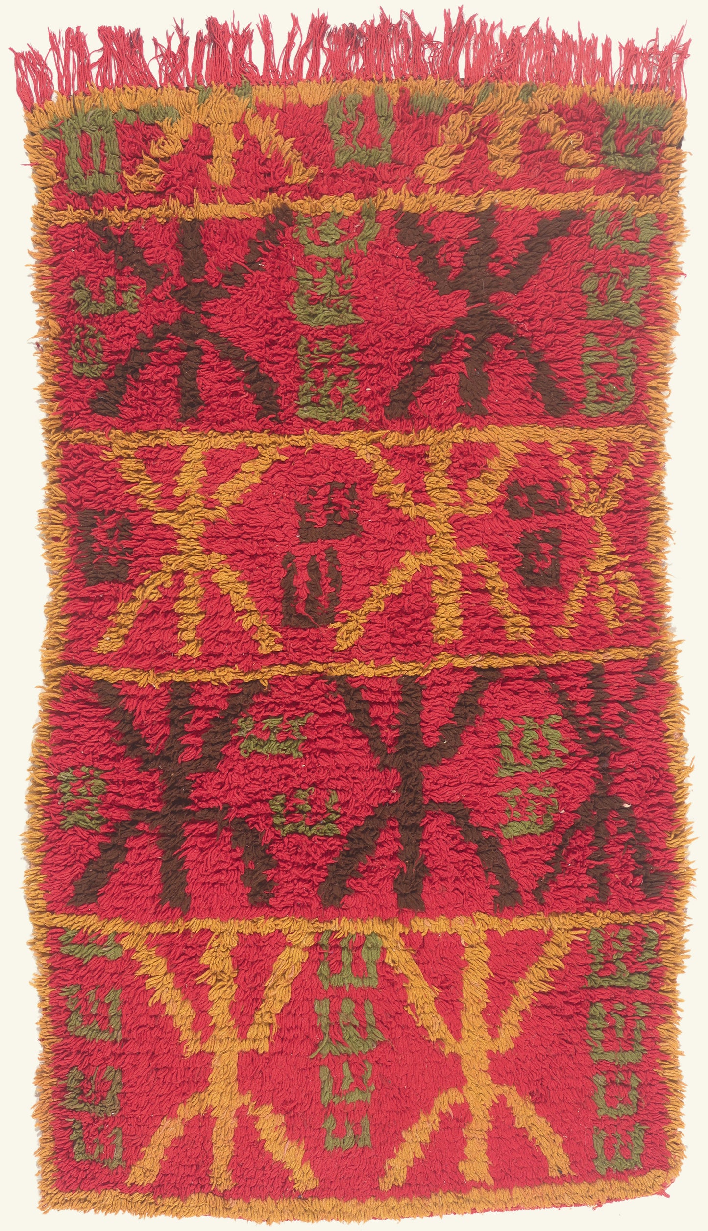 4 x 6 - Red Vintage Boujad Moroccan Rug - 21988