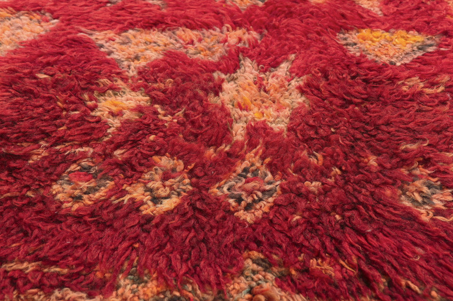 4 x 5 - Red Vintage Beni MGuild Moroccan Rug - 21989