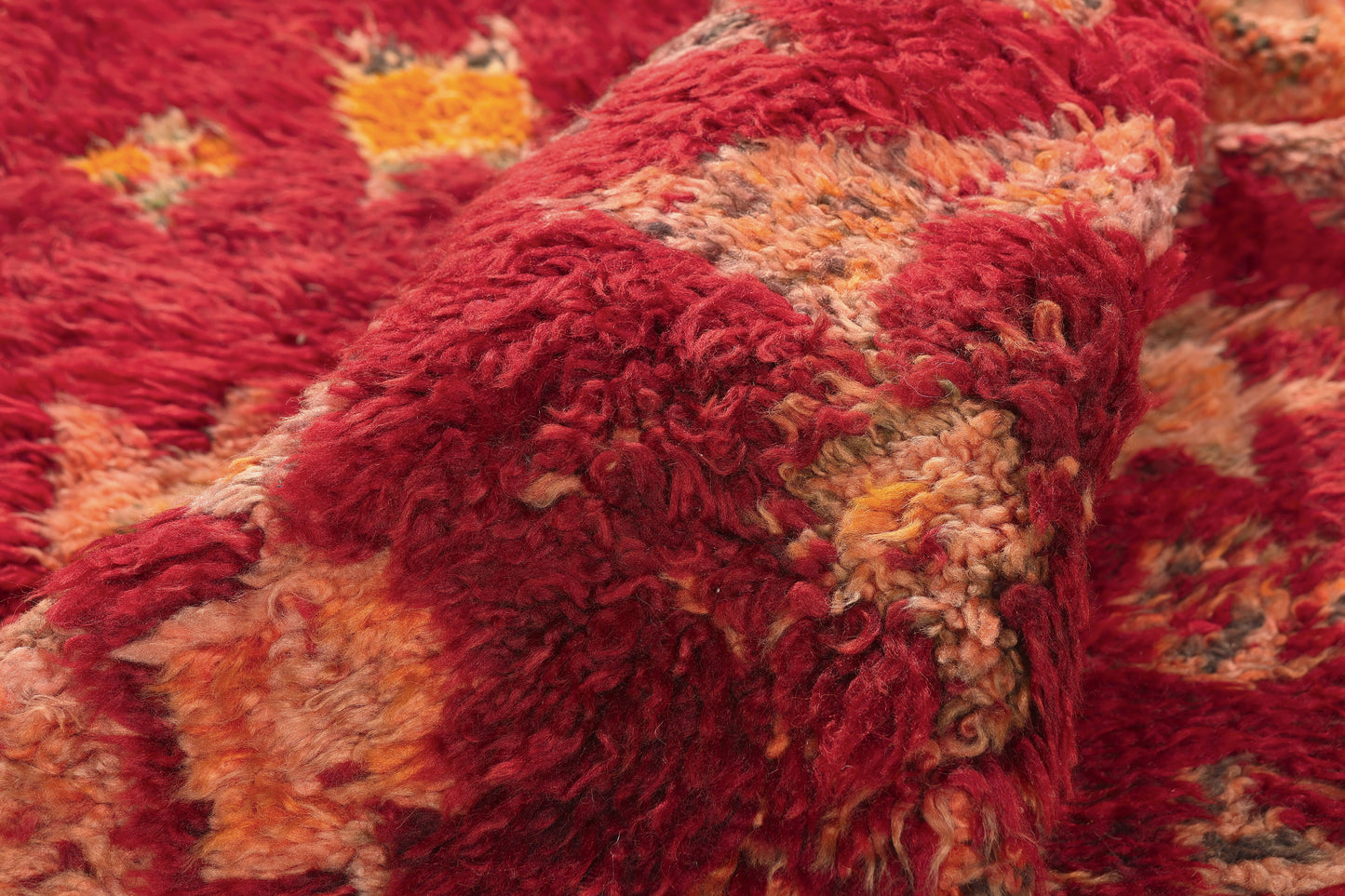 4 x 5 - Red Vintage Beni MGuild Moroccan Rug - 21989