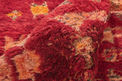 4 x 5 - Red Vintage Beni MGuild Moroccan Rug - 21989