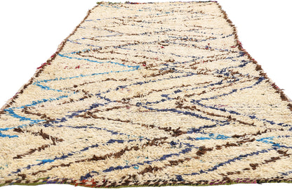 4 x 10 - Ivory Vintage Azilal Moroccan Rug - 21990
