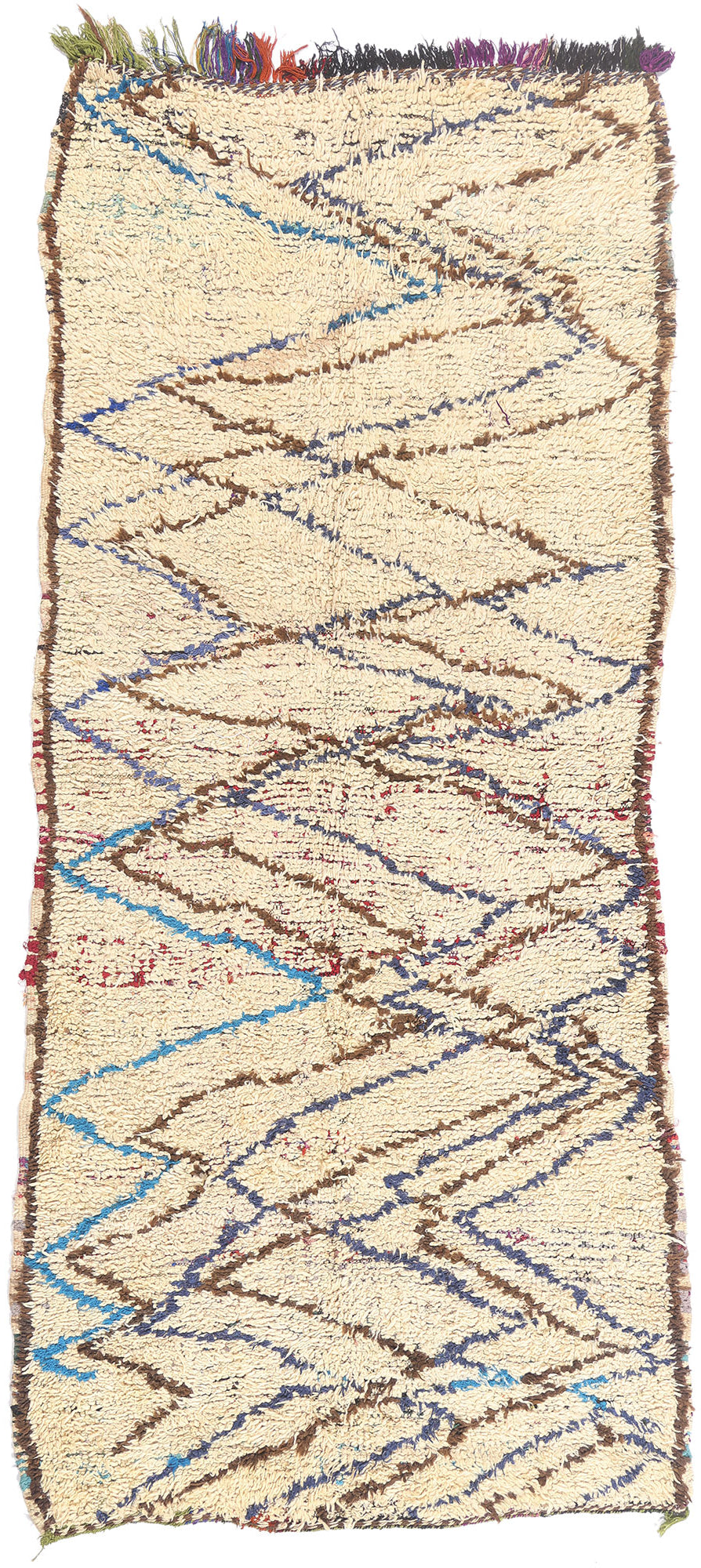 4 x 10 - Ivory Vintage Azilal Moroccan Rug - 21990