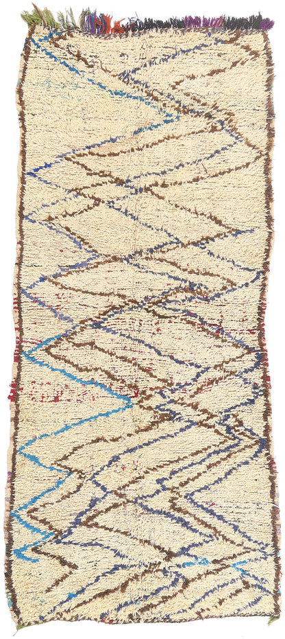 4 x 10 - Ivory Vintage Azilal Moroccan Rug - 21990