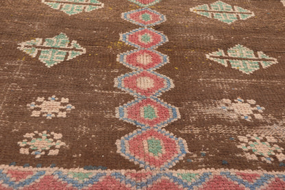 4 x 8 - Brown Vintage Boujad Moroccan Rug - 21991