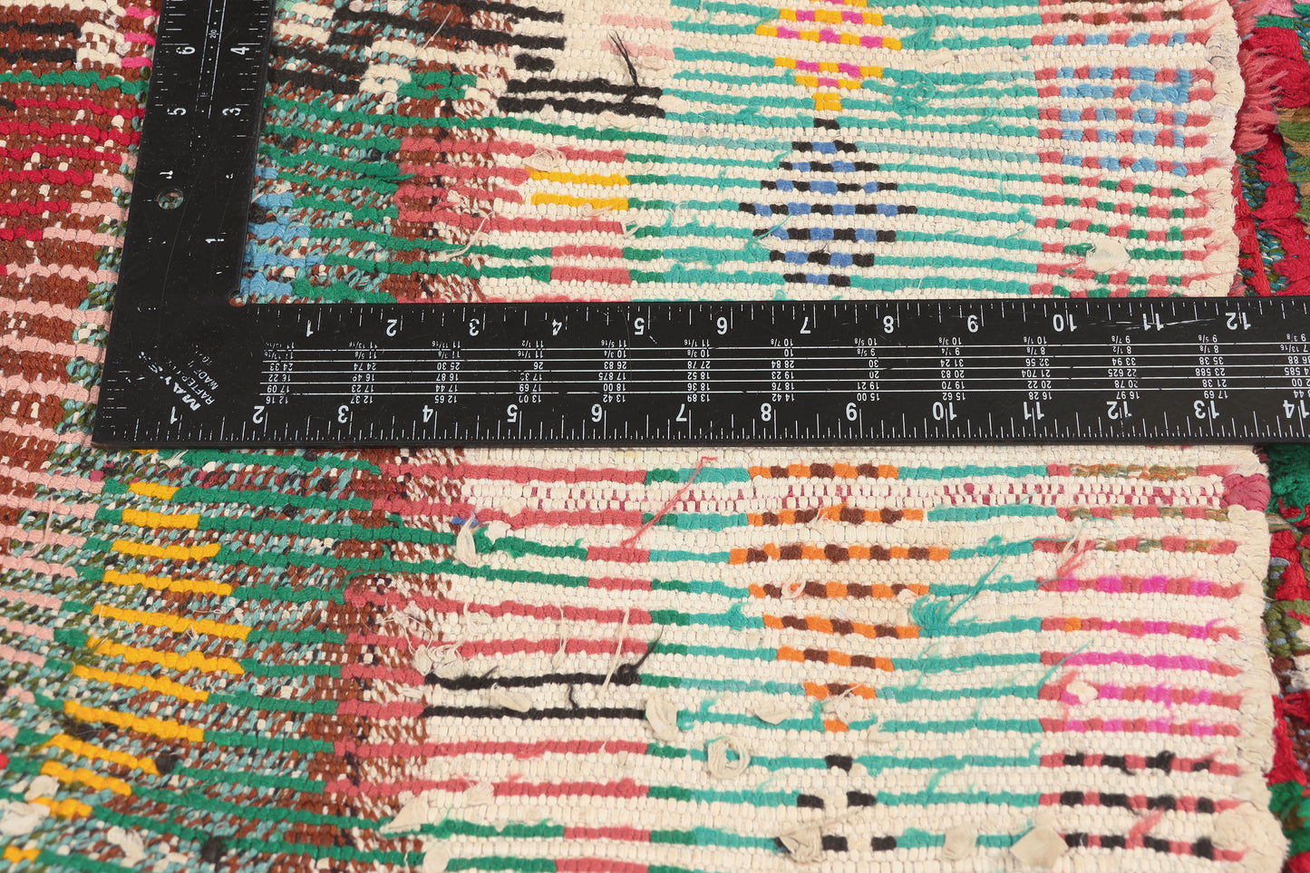 3 x 7 - Green Vintage Azilal Moroccan Rug - 21992