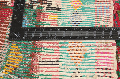 3 x 7 - Green Vintage Azilal Moroccan Rug - 21992