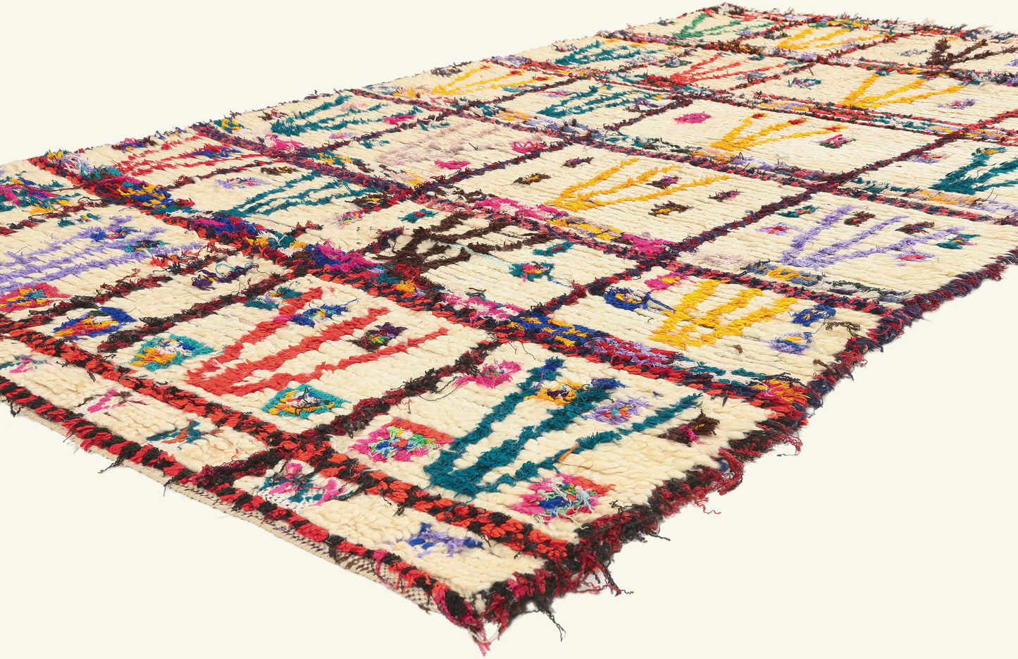 5 x 9 - Ivory Vintage Azilal Moroccan Rug - 21994