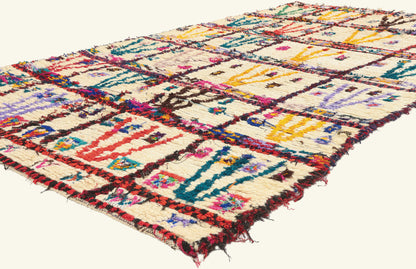 5 x 9 - Ivory Vintage Azilal Moroccan Rug - 21994