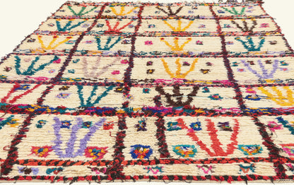 5 x 9 - Ivory Vintage Azilal Moroccan Rug - 21994