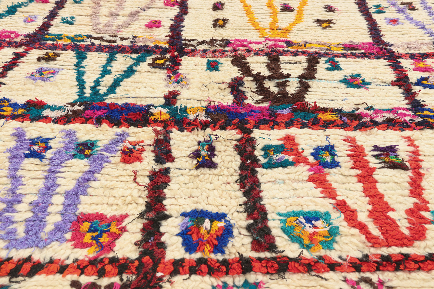 5 x 9 - Ivory Vintage Azilal Moroccan Rug - 21994