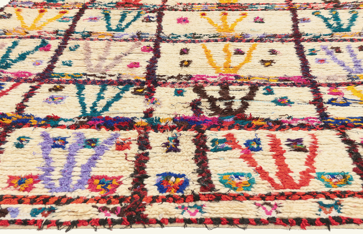5 x 9 - Ivory Vintage Azilal Moroccan Rug - 21994