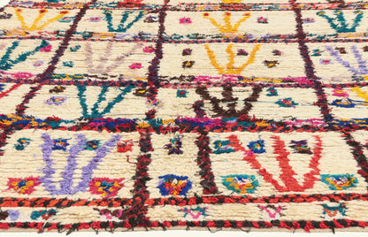 5 x 9 - Ivory Vintage Azilal Moroccan Rug - 21994